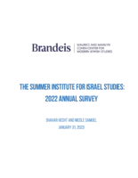 The Summer Institute for Israel Studies: 2022 Annual Survey