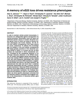 A memory of eS25 loss drives resistance phenotypes