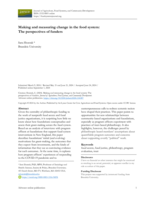 Making and measuring change in the food system: The perspectives of funders