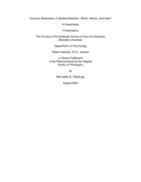 Dynamic Modulation of Spatial Selection: When, Where, and How?