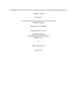 The Influence of Acculturative Factors on False Memories in Belarusian Immigrants in the US