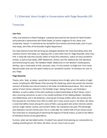 Etherized: Anne Enright in a Novel Dialogue conversation (Paige Reynolds, JP)