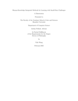 Human-Knowledge Integrated Methods for Learning with Small-Data Challenges