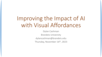 Improving the Impact of AI with Visual Affordances