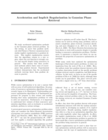Acceleration and Implicit Regularization in Gaussian Phase Retrieval