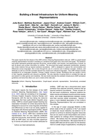 Building a Broad Infrastructure for Uniform Meaning Representations