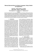 Meaning Representations for Natural Languages: Design, Models and Applications *
