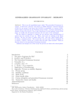 Generalized Grassmann invariant-redrawn