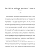 The Cold War and Robert Penn Warren's Brother to Dragons
