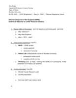 Ottoman Diasporas in New England (ODNE): Outlines and Rationale for a New Research Initiative