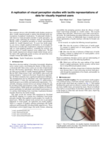 A replication of visual perception studies with tactile representations of data for visually impaired users