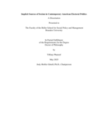 Implicit Sources of Sexism in Contemporary American Electoral Politics