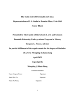 The Stalin Cult of Personality in China:  Representations of I. S. Stalin in Renmin Ribao, 1946-1969