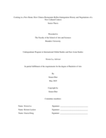 Cooking in a New Home: How Chinese Restaurants Reflect Immigration History and Negotiations of a New Cultural Context