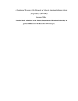 A Tradition of Reverence: The Hierarchy of Values in American Religious Liberty Jurisprudence (1878-1962)