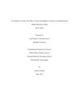 Son Preference in India: The Effect of Gender and Sibling Composition on Educational and Health Outcomes in India