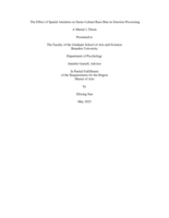 The Effect of Spatial Attention on Same-Culture/Race Bias in Emotion Processing