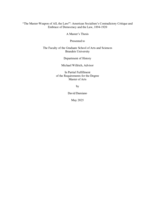 “The Master-Weapon of All, the Law!”: American Socialism’s Contradictory Critique and Embrace of Democracy and the Law, 1894-1920