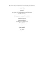 The Impact of Environmental Enrichment on Individual Taste Preferences