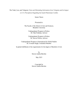 The Truth, Lies, and Telegram: False and Misleading Information from Telegram and Its Impact on U.S. Perceptions Regarding the Israeli-Palestinian Conflict