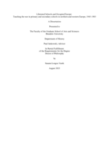 Liberated Schools and Occupied Europe:  Teaching the war in primary and secondary schools in northern and western Europe, 1945-1985