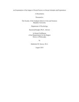 An Examination of the Impact of Social Factors on Sexual Attitudes and Experiences