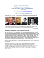 Reading across the Boundaries: French and Israeli Women’s Autobiography