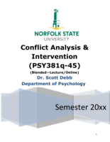 Conflict Analysis & Intervention
