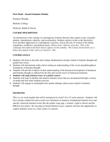 Israeli Feminism Module
