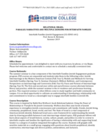 RELATIONAL ISRAEL: PARALLEL NARRATIVES AND MULTIPLE ZIONISMS FOR INTERFAITH FAMILIES - 2018