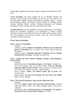 Nationalism and the Fall of Empires: Europe and the Middle East (1850– 1950)