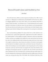 Percival Everett's James and Huckleberry Finn