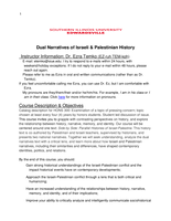 Dual Narratives of Israeli & Palestinian History