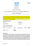 ARABS AND ISRAELIS: WAR, DIPLOMACY, AND THE QUEST FOR RESOLUTION