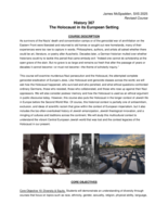 History 367: The Holocaust in its European Setting