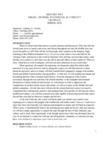 ISRAEL: ZIONISM, STATEHOOD, & CONFLICT