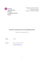 POLITICS AND SOCIETY IN THE MIDDLE EAST