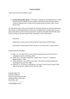 Foreign Policy of New Russia