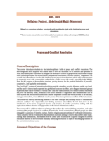 Peace and Conflict Resolution