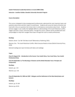 Jewish Professional Leadership Seminar on Israel (HRNS 350A)