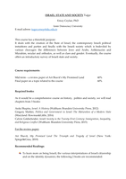 ISRAEL: STATE AND SOCIETY