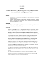 Teaching about Jews in Muslim societies (case of Morocco) from pre-colonial until their departure to Israel