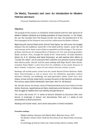 On War(s), Trauma(s) and Love: An introduction to Modern Hebrew Literature