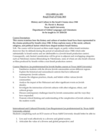 History and Culture in the Israeli Cinema since 1948