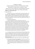 Eastern Mediterranean: International Relations and Economy