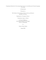 Comparing Methods for Overcoming Data Scarcity in Less-Resourced Natural Language Processing