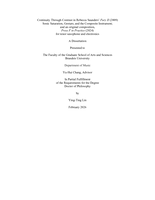 Continuity Through Contrast in Rebecca Saunders’ Fury II (2009) Sonic Saturation, Gesture, and the Composite Instrument