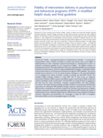 Fidelity of intervention delivery in psychosocial and behavioral programs (FIPP): A modified Delphi study and final guideline