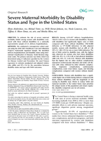 Severe Maternal Morbidity by Disability Status and Type in the United States
