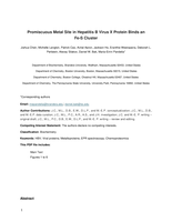 Promiscuous Metal Site in Hepatitis B Virus X Protein Binds an Fe-S Cluster